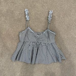 Zara Navy and White striped tank